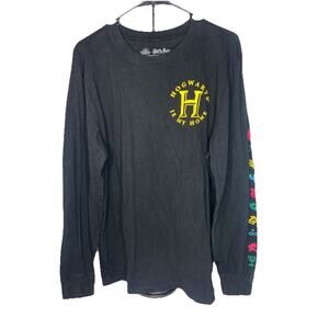Harry Potter Mens' Hogwarts is My Home Icons Long Sleeve T-Shirt size Large